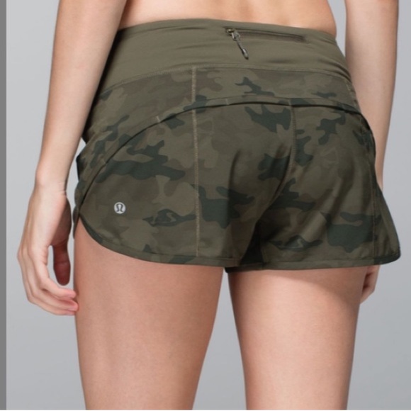 lululemon athletica Pants - Lululemon Run: Speed Short Savasana Camo Green 2